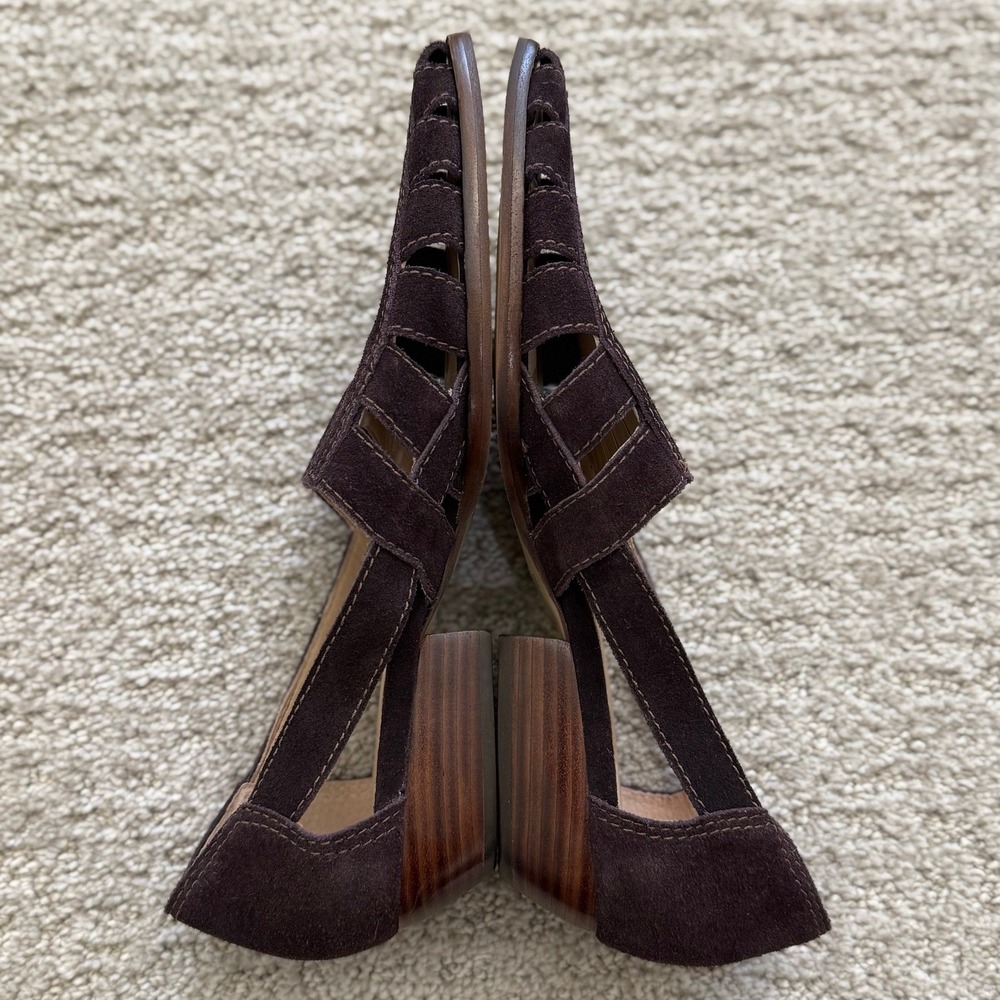 NEW Bird of Flight Gamma D'Orsay Suede Cutout Sandals Brazil 9 Anthropologie - Picture 9 of 12
